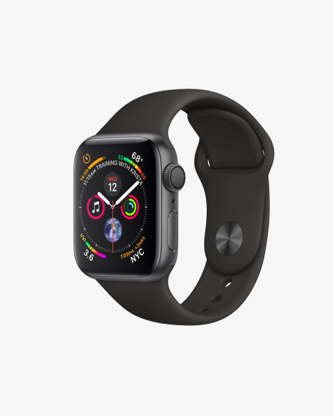 Apple Watch Series 4 | 40mm | Aluminium Case Spacegrijs | Zwart sportbandje | GPS | WiFi