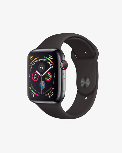 Apple Watch Series 4 | 44mm | Aluminium Case Spacegrijs | Zwart sportbandje | GPS | WiFi