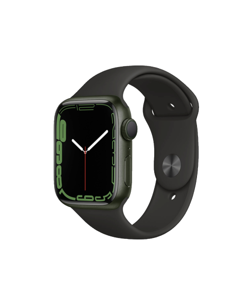 Apple Watch Series 7 | 41mm | Aluminium Case Groen | Zwart sportbandje | GPS | WiFi