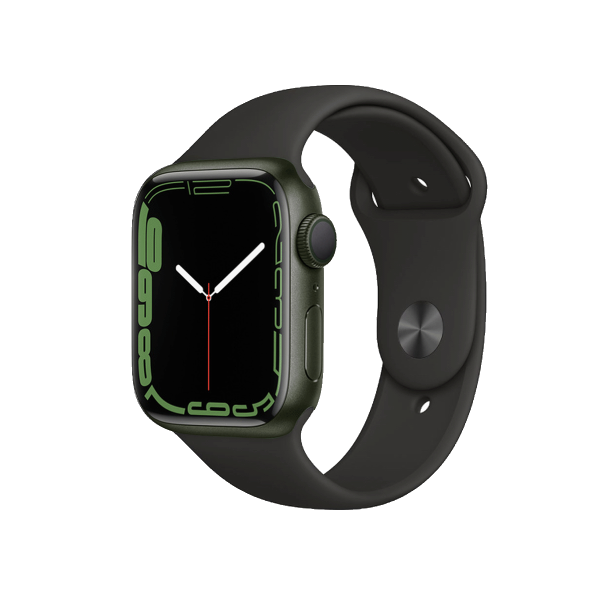 Apple Watch Series 7 | 41mm | Aluminium Case Groen | Zwart sportbandje | GPS | WiFi