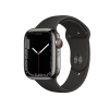 Apple Watch Series 7 | 41mm | Stainless Steel Case Grafiet | Zwart sportbandje | GPS | WiFi + 4G