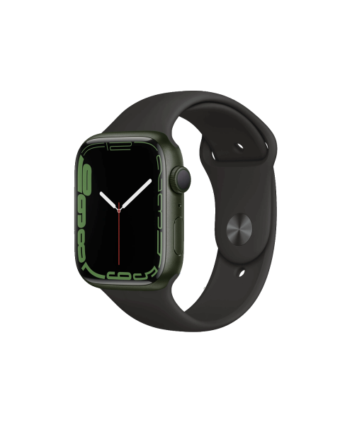 Apple Watch Series 7 | 45mm | Aluminium Case Groen | Zwart sportbandje | GPS | WiFi