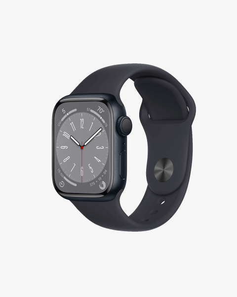 Apple Watch Series 8 | 41mm | Aluminium Case Middernacht Blauw | Middernacht Blauw sportbandje | GPS | WiFi