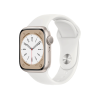 Apple Watch Series 8 | 41mm | Aluminium Case Sterrenlicht Wit | Wit sportbandje | GPS | WiFi