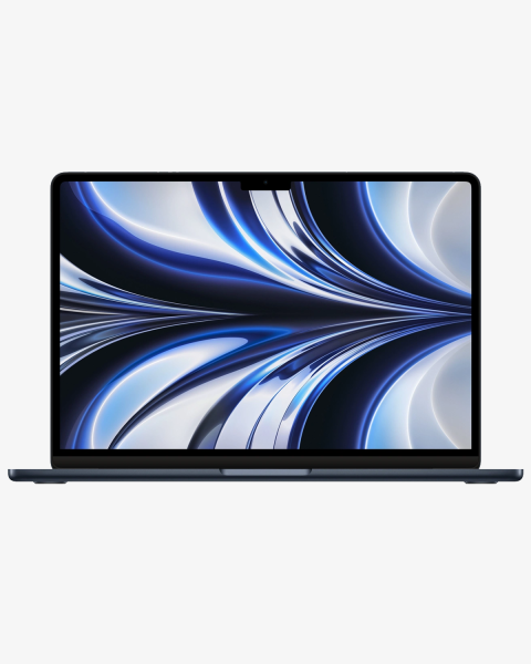 MacBook Air 13-inch | Apple M2 8-core | 256 GB SSD | 8 GB RAM | Middernacht Zwart (2022) | 8-core GPU | Qwerty