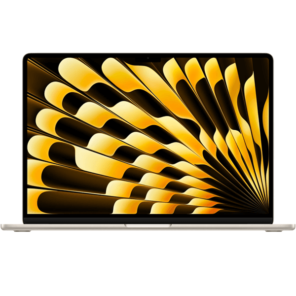 Macbook Air 15-inch | Apple M3 8-core | 256 GB SSD | 8 GB RAM | Sterrenlicht (2024) | 10-core GPU | Qwerty