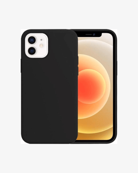 Silicone Backcover iPhone 12 Mini | Zwart