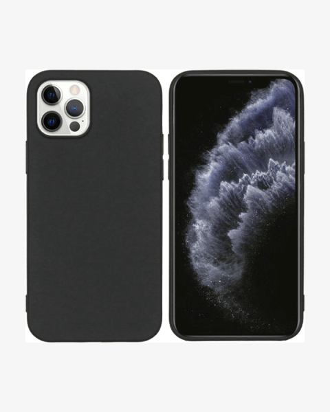 Silicone Backcover iPhone 12 Pro | Zwart