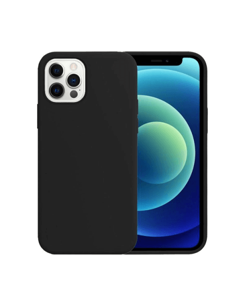 Silicone Backcover iPhone 12 Pro Max | Zwart