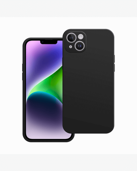 Silicone Backcover iPhone 15 Plus | Zwart